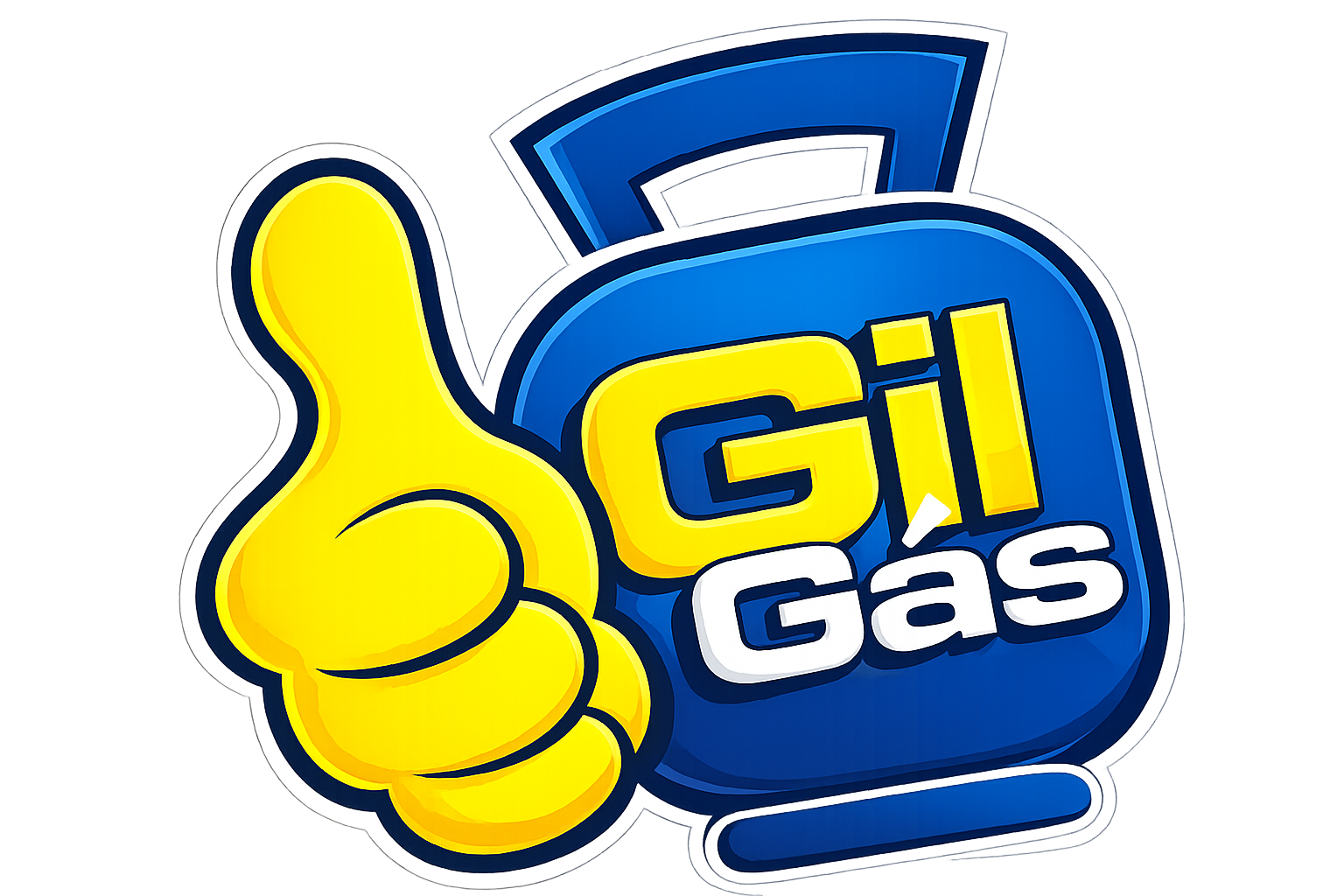 Logo Gil Gás — botijão com joinha